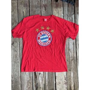 FC Bayern Munchen Adidas Red Shirt Sleeve T-Shirt Size XL